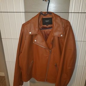 Torrid cognac leather jacket